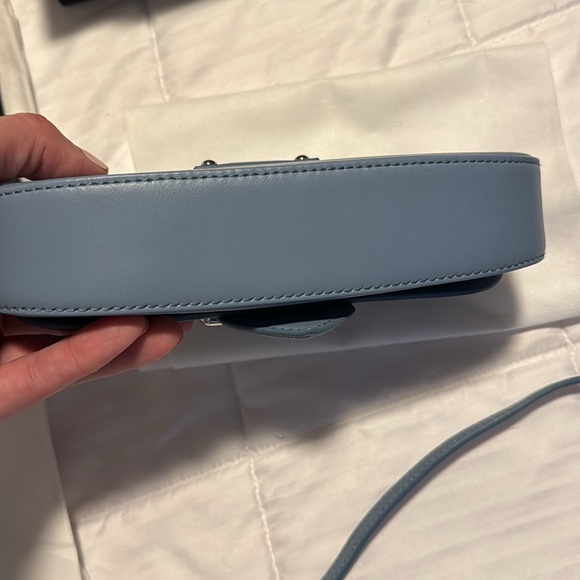 NWT light blue leather Prada Mini Bandoliera - Picture 7 of 8